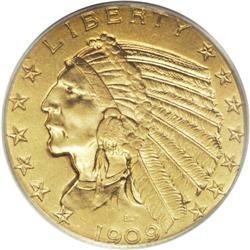 1909-O $5 AU58 PCGS. The year 1909 saw the last New Or