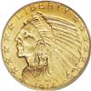 1914-S $5 MS62 PCGS. Peach-gold surfaces on this 1914-