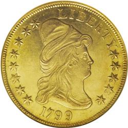 1799 $10 Small Stars Obverse MS63 NGC. Breen-6839, Tar