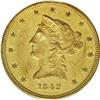 Image 1 : 1842 $10 Small Date AU58 PCGS. The 1842 Small Date has