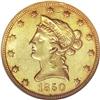 Image 1 : 1850 $10 Small Date AU58 NGC. The Small Date is consid