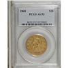 Image 1 : 1868 $10 AU53 PCGS. This rare date eagle retains subst