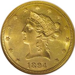 1894-O $10 MS63 NGC. While Winter indicates that hundr