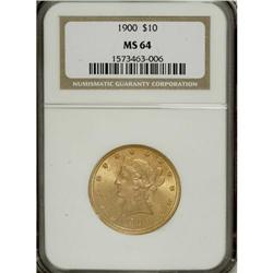 1900 $10 MS64 NGC. This issue''s mintage of 293,840 pi