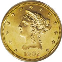 1902-S $10 MS65 PCGS. The 1902-S is plentiful in all g