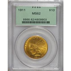 1911 $10 MS62 PCGS. The butter-yellow surfaces have st