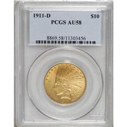 1911-D $10 AU58 PCGS. Although it will never the chall