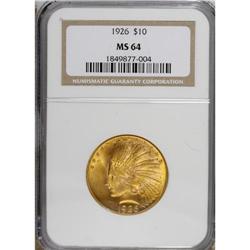 1926 $10 MS64 NGC. A Choice and appealing representati