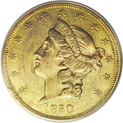 1850-O $20 XF45 PCGS. Though the San Francisco Mint pr