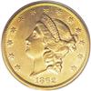 Image 1 : 1862-S $20 AU58 PCGS. This California issue was exceed