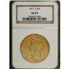Image 1 : 1871-S $20 AU53 NGC. This Type Two double eagle has nu