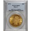 Image 1 : 1873 $20 Open 3 MS61 PCGS. Garrett and Guth consider t