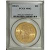 Image 1 : 1884-S $20 MS62 PCGS. Luster sweeps across this olive
