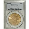 Image 1 : 1885-S $20 MS62 PCGS. Bright and lustrous, with yellow