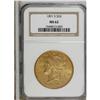 Image 1 : 1891-S $20 MS62 NGC. This hazy orange-gold double eagl