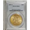 Image 1 : 1891-S $20 MS62 PCGS. Soft luster issues from peach-go