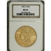Image 1 : 1892-S $20 MS63 NGC. Vivacious luster sweeps this bold
