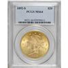 Image 3 : 1892-S $20 MS64 PCGS. An enticing near-Gem representat