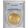 Image 1 : 1895 $20 MS64 PCGS. A pale peach and olive Choice Type
