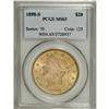 Image 3 : 1898-S $20 MS63 PCGS. A satiny and moderately abraded