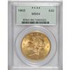 Image 1 : 1903 $20 MS64 PCGS. An attractive Gem example of this