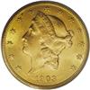 Image 1 : 1903-S $20 MS64 PCGS. Peach-gold surfaces display a su