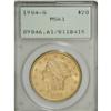 Image 1 : 1904-S $20 MS61 PCGS. A luminous and well-defined apri