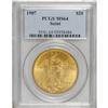 Image 1 : 1907 $20 Arabic Numerals MS64 PCGS. This satiny near-G