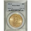 Image 1 : 1911-S $20 MS63 PCGS. This attractive example has ligh