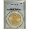 Image 3 : 1913-S $20 MS62 PCGS. Original orange and lime tints a
