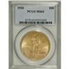 Image 1 : 1920 $20 MS63 PCGS. Though the 1920 is a lower-mintage