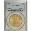 Image 1 : 1920 $20 MS64 PCGS. Fully lustrous with satiny yellow-
