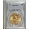 Image 1 : 1922 $20 MS64 PCGS. A frosty and Choice apricot-gold r