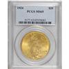 Image 1 : 1924 $20 MS65 PCGS. A glowing yellow-orange example of