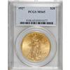 Image 1 : 1927 $20 MS65 PCGS. This charming green-gold represent