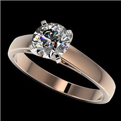 1.25 ctw Certified Quality Diamond Engagment Ring 10k Rose Gold - REF-177A8N