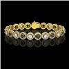 Image 1 : 8.83 ctw Black & Diamond Micro Pave Bracelet 18K Yellow Gold - REF-569G5W