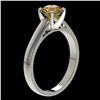 Image 3 : 1.29 ctw Certified Intense Yellow Diamond Solitaire Ring 10k White Gold - REF-208R6K