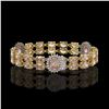 Image 2 : 17.3 ctw Morganite & Diamond Bracelet 14K Yellow Gold - REF-302W2H