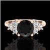 Image 2 : 1.5 ctw Fancy Black Diamond Engagment Ring 18k Rose Gold - REF-120F2M