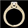 Image 2 : 1.32 ctw Certified Diamond Solitaire Ring 10k Yellow Gold - REF-184Y3X