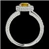 Image 2 : 1.51 ctw Certified SI/I Fancy Intense Yellow Diamond Ring 10k White Gold - REF-197N8F