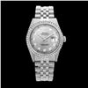 Image 2 : Rolex Men's Stainless Steel, QuickSet, Diamond Dial & Diamond Bezel