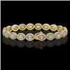 Image 2 : 13.25 ctw Oval Cut Diamond Micro Pave Bracelet 18K Yellow Gold - REF-1808Y5X