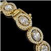 Image 3 : 13.25 ctw Oval Cut Diamond Micro Pave Bracelet 18K Yellow Gold - REF-1808Y5X