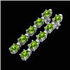 Image 1 : 15.47 ctw Peridot & VS/SI Certified Diamond Earrings 10k White Gold - REF-107H5R