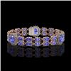 Image 1 : 17.83 ctw Tanzanite & Diamond Bracelet 14K Rose Gold - REF-280F2M