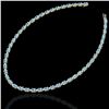 Image 2 : 24 ctw Aquamarine & VS/SI Diamond Eternity Necklace 10k Yellow Gold - REF-243H5R