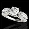 Image 1 : 2 ctw Certified Diamond Solitaire Ring 10k White Gold - REF-259G3W