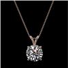 Image 3 : 2 ctw Certified Quality Diamond Solitaire Necklace 10k Rose Gold - REF-449R5K